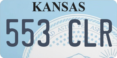 KS license plate 553CLR