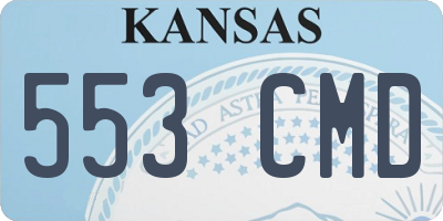KS license plate 553CMD