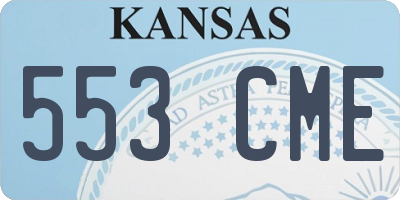KS license plate 553CME