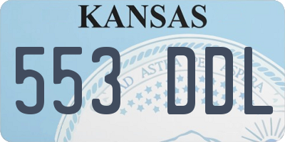 KS license plate 553DDL