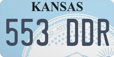 KS license plate 553DDR