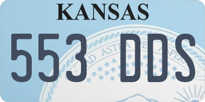 KS license plate 553DDS