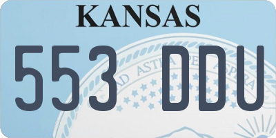 KS license plate 553DDU