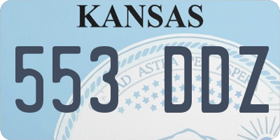 KS license plate 553DDZ