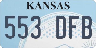 KS license plate 553DFB