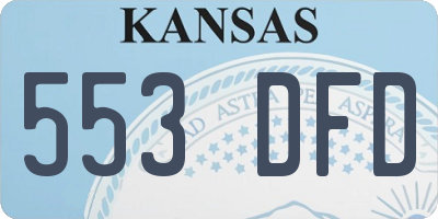 KS license plate 553DFD