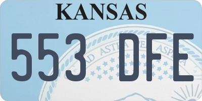 KS license plate 553DFE