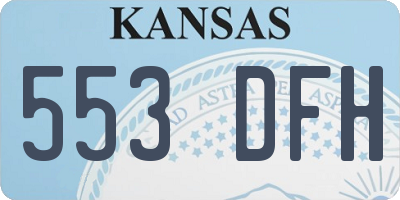 KS license plate 553DFH