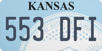 KS license plate 553DFI