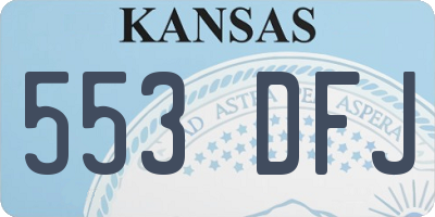 KS license plate 553DFJ