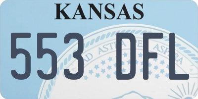 KS license plate 553DFL
