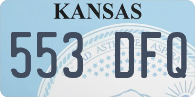KS license plate 553DFQ