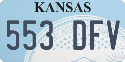 KS license plate 553DFV