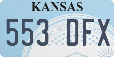 KS license plate 553DFX