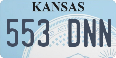 KS license plate 553DNN