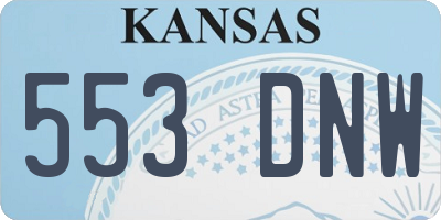 KS license plate 553DNW