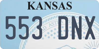 KS license plate 553DNX
