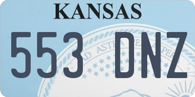 KS license plate 553DNZ