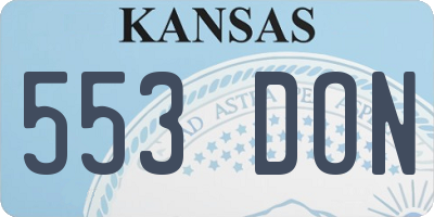 KS license plate 553DON