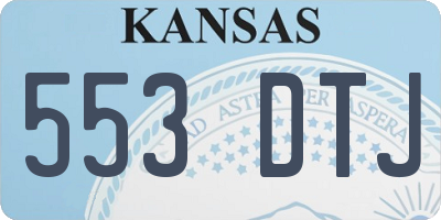 KS license plate 553DTJ