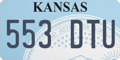 KS license plate 553DTU
