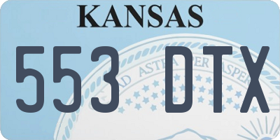 KS license plate 553DTX