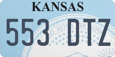 KS license plate 553DTZ