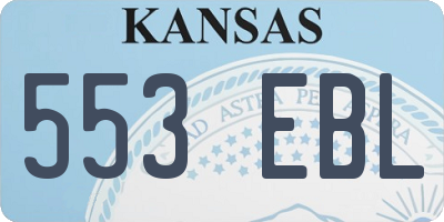KS license plate 553EBL