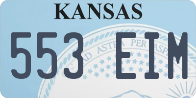 KS license plate 553EIM