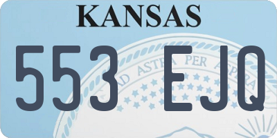 KS license plate 553EJQ