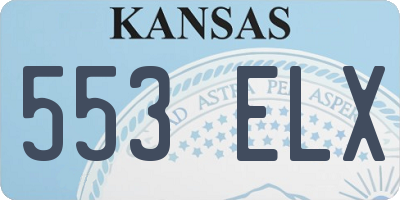 KS license plate 553ELX
