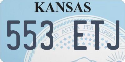 KS license plate 553ETJ