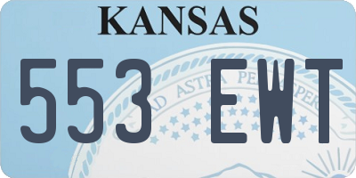 KS license plate 553EWT