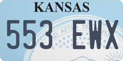 KS license plate 553EWX