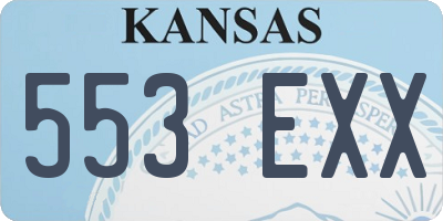 KS license plate 553EXX