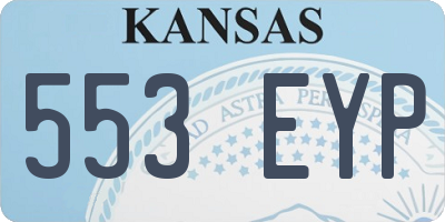KS license plate 553EYP