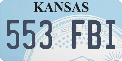 KS license plate 553FBI