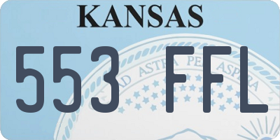 KS license plate 553FFL