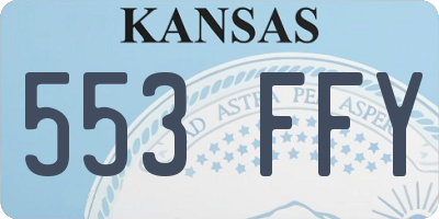KS license plate 553FFY