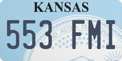 KS license plate 553FMI