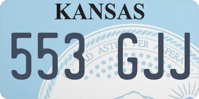 KS license plate 553GJJ