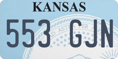KS license plate 553GJN