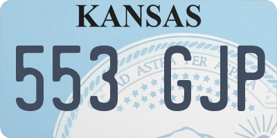 KS license plate 553GJP