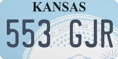 KS license plate 553GJR