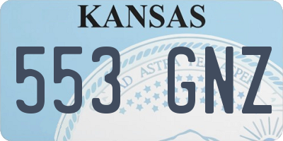 KS license plate 553GNZ