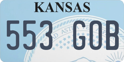 KS license plate 553GOB