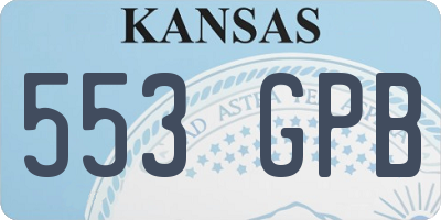KS license plate 553GPB