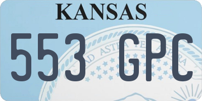 KS license plate 553GPC