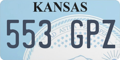 KS license plate 553GPZ