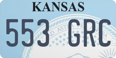 KS license plate 553GRC